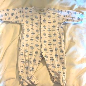 EUC Kissy Kissy sailboat onesie